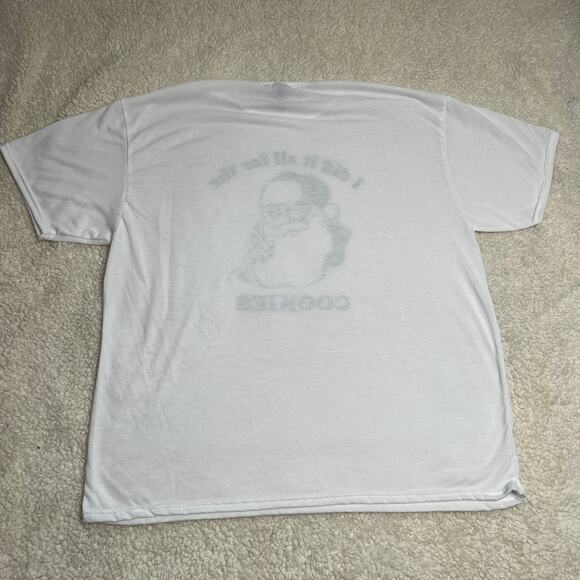I Did It For The Cookies White Santa Tee 2XL - Picture 7 of 7